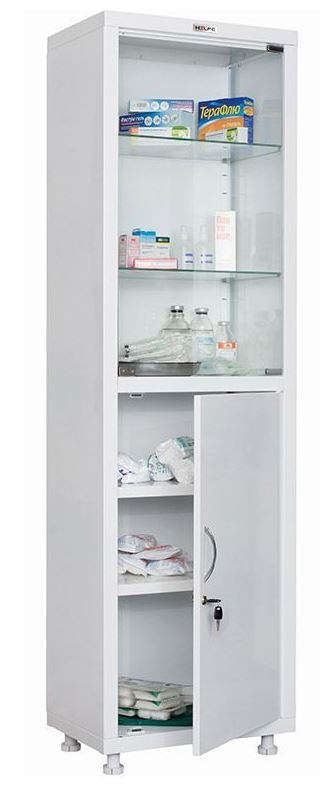 Шкаф медицинский металлический Промет МД 1 1657/SG